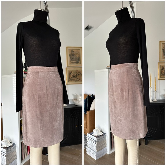Vintage 80’s Suede Skirt - Picture 2 of 16